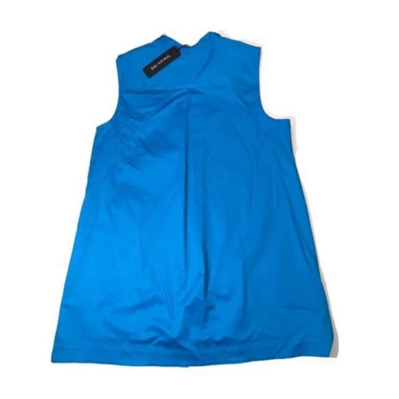 NWT VISION 155 Turquoise Mandarin Collar Button Tunic Top Blouse 12 - Picture 2 of 11